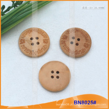 Botões de madeira natural para vestuário BN8025